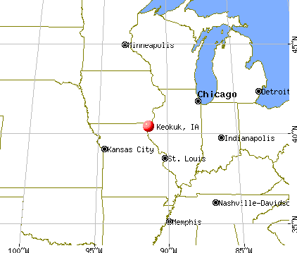 Map of Keokuk, Iowa (credit:  City Data)